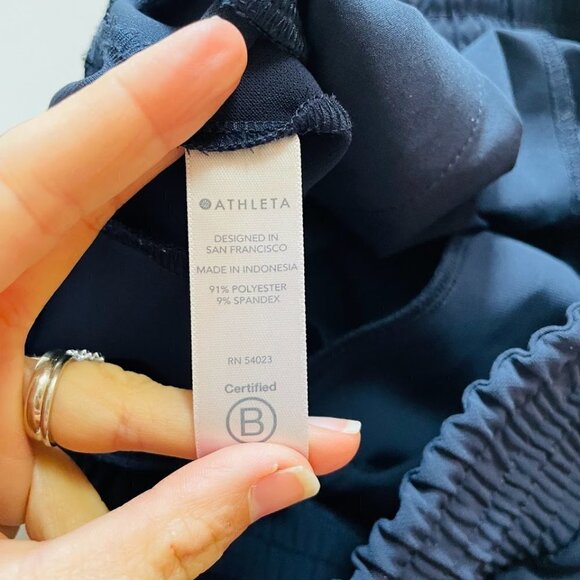 Athleta Metropolis Straight Leg Pant Athlesuire Navy Blue Stretch Zipper Ankle 4 - Picture 10 of 13